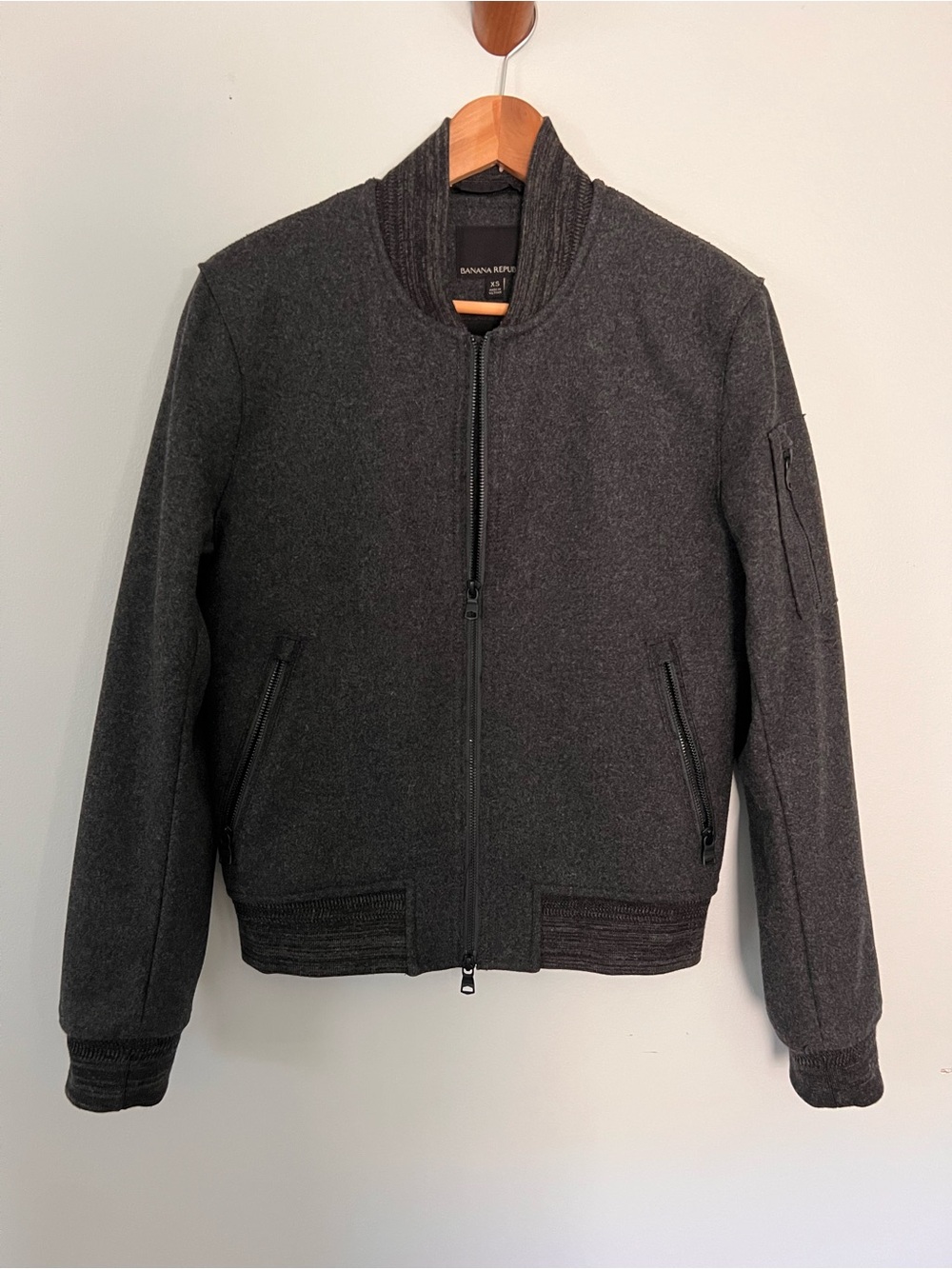 Banana Republic Mario Bellucci Italian Wool Bomber Jacket • XS